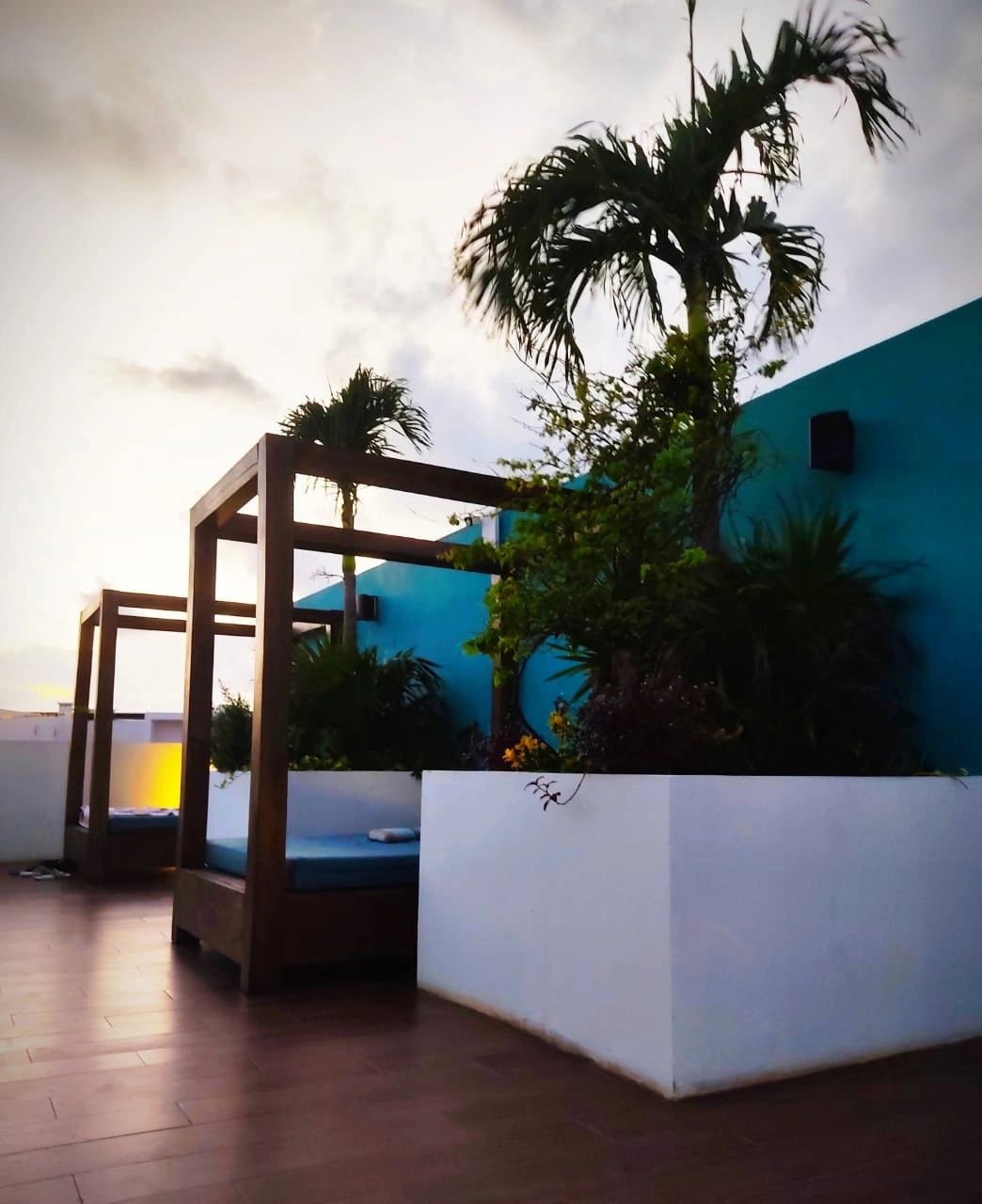 Terrace of a home on the Mexican Caribbean