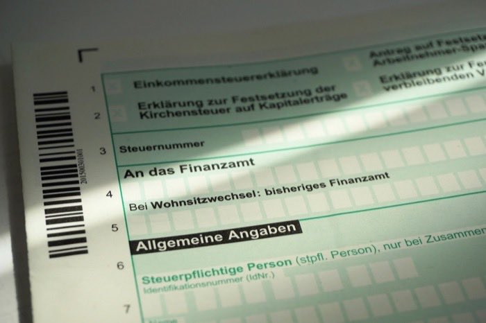 A tax return form